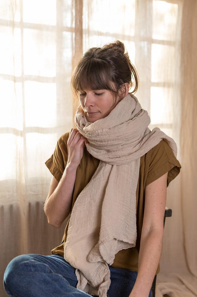 Large Hemp Scarf from Couleur Chanvre