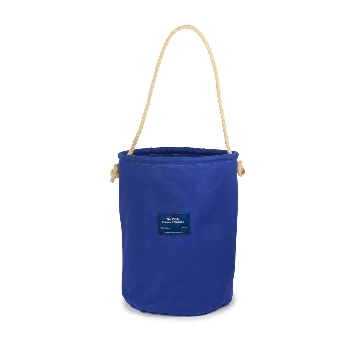 Cobb Canvas bucket in blue with rope handle