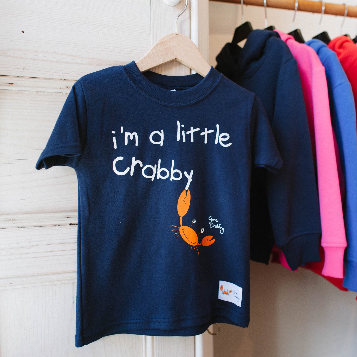 Gone Crabbing "I'm a Little Crabby" T-shirt (navy)
