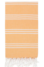 Load image into Gallery viewer, Traditional 100% cotton turkish Hamam towel in apricot.
