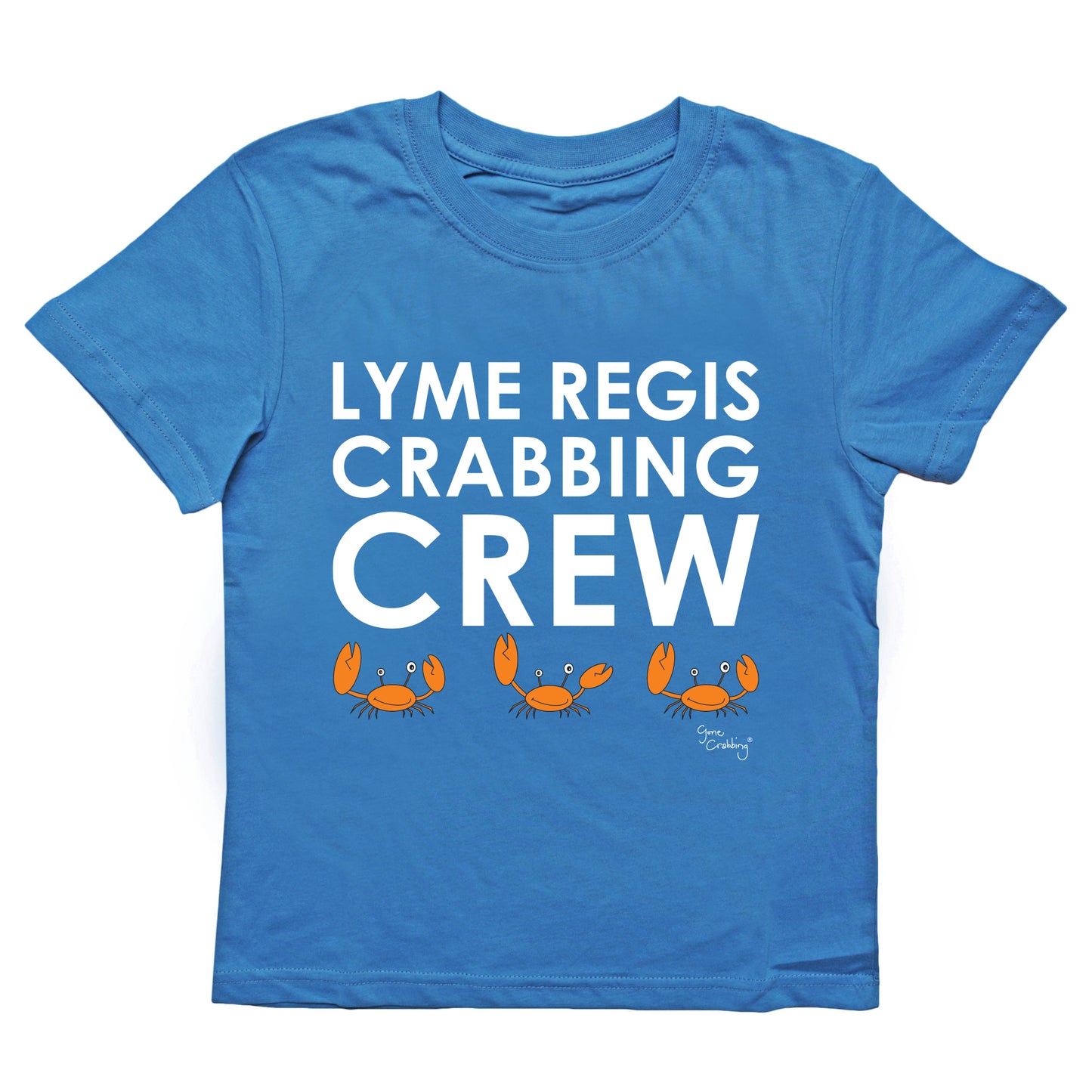 Gone Crabbing T-Shirt - "Lyme Regis Crabbing Crew" (sailor blue)