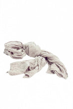 Load image into Gallery viewer, Hemp scarf in a creamy off-white colour.
