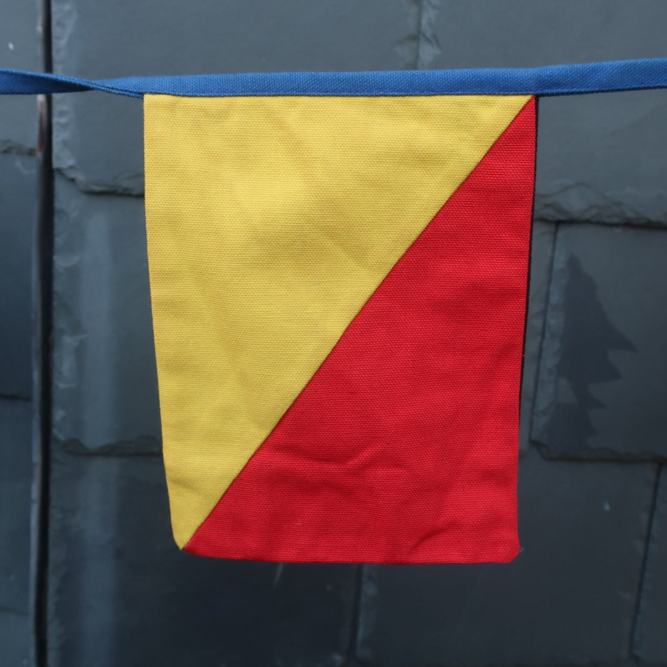 Individual signal flag in red and yellow