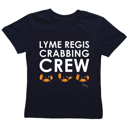 Gone Crabbing T-Shirt - "Lyme Regis Crabbing Crew" (navy)